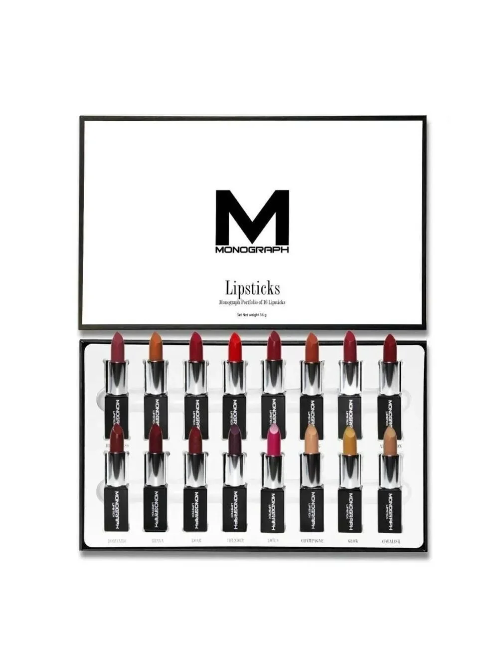 Monograph Collection Cream Lipsticks Portfolio 16 Full size lipsticks